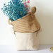 Household DIY Handmade Woven Storage Baskets Flower Pot Jute Cloth Sundries Holder Underwear Toy Container Storage Basket