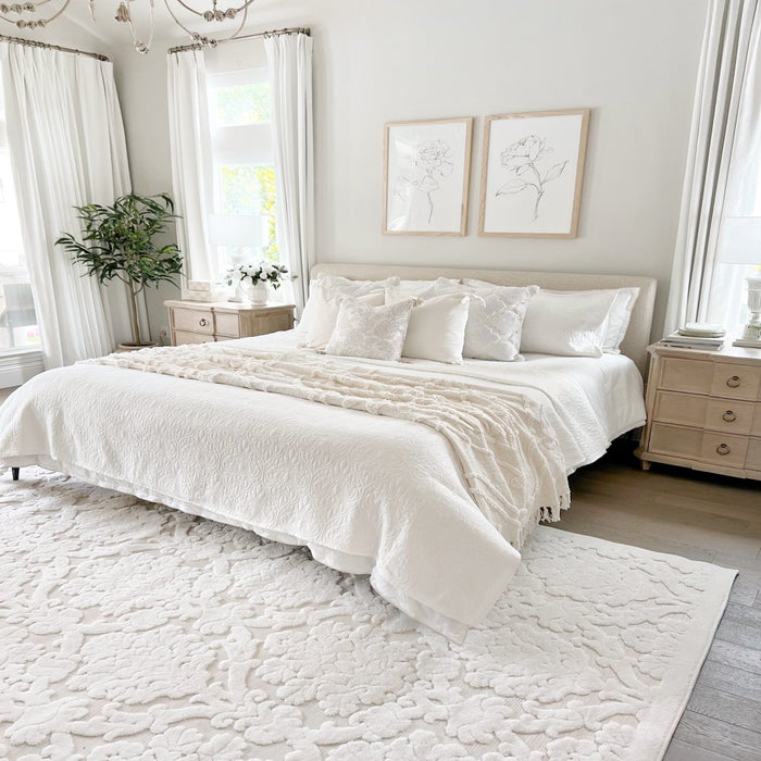 My Texas House Charlotte, Transitional, Damask, Woven Area Rug, 7'9" X 10'10"
