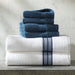 Better Homes & Gardens 6-Piece Bath Set, Blue Solid/Stripe