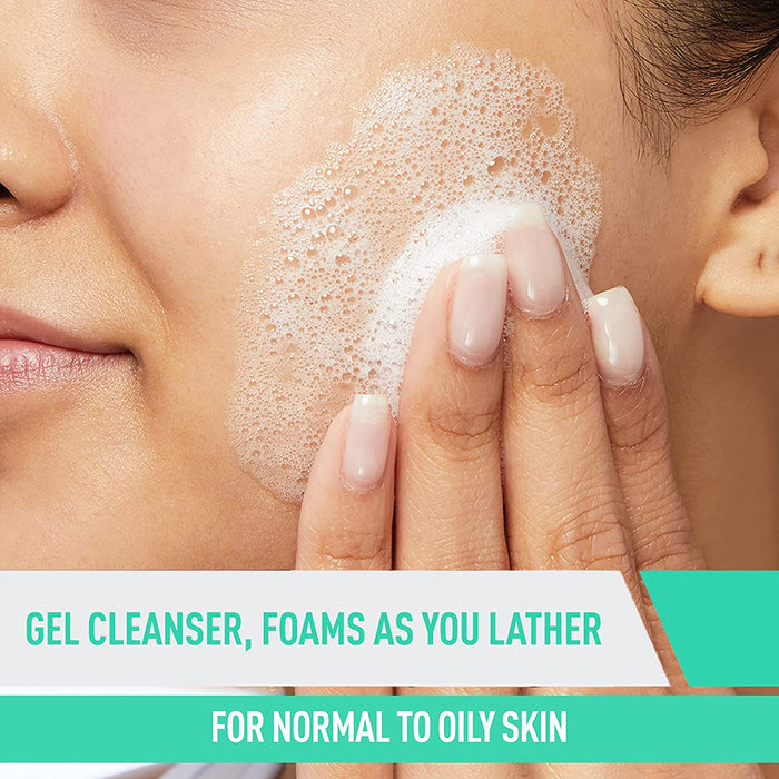 Foaming Facial Cleanser | Daily Face Wash for Oily Skin with Hyaluronic Acid, Ceramides, and Niacinamide| Fragrance Free Paraben Free | 16 Fluid Ounce