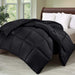 Comforter Duvet Insert - Quilted Comforter with Corner Tabs - Box Stitched down Alternative Comforter (King, Black)