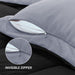 Lightweight Solid Comforter Set (King) with 2 Pillow Shams - 3-Piece Set - Black and Grey - down Alternative Reversible Comforter