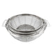 3 Piece Colander Set-Stainless Steel Wired Mesh Strainer Baskets with Wide Handles-11"-5 Quart, 9.5"