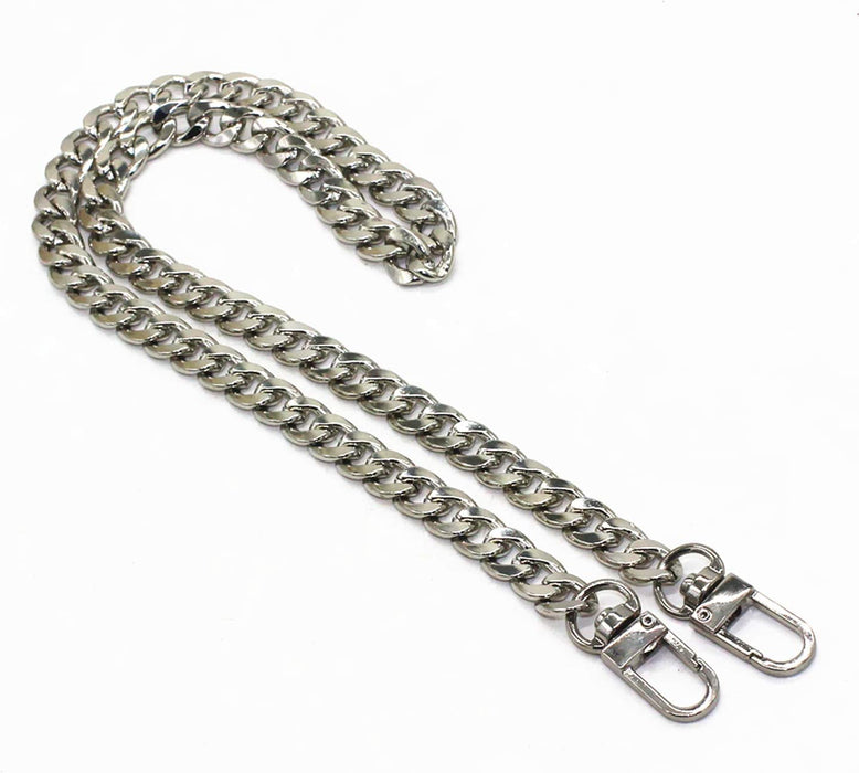 DIY Iron Flat Chain Strap Handbag Chains Purse Chain Straps Shoulder Cross Body Replacement Straps with Metal Buckles (47", Gold)