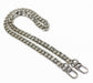 DIY Iron Flat Chain Strap Handbag Chains Purse Chain Straps Shoulder Cross Body Replacement Straps with Metal Buckles (31.5", Silver)