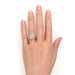 1.25 Ct - Square Moissanite - Double Halo - Twisted Band - Vintage Inspired - Pave - Wedding Ring Set in 18K White Gold over Silver