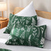 Queen Comforter Set Emerald Comforter Set 3 PCS Bedding Sets Floral Comforter Set Plant Flowers Printed on Fluffy Comforter Set for All Season