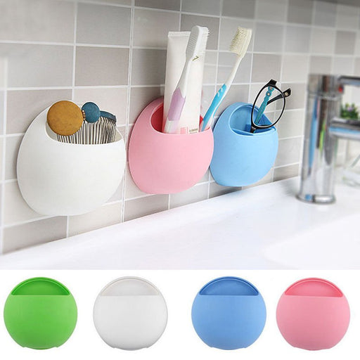 Toothbrush Holder Toothbrush Rack Suction Cup Wall Mounted Stand Waterproof Multifunction Storage Organizer