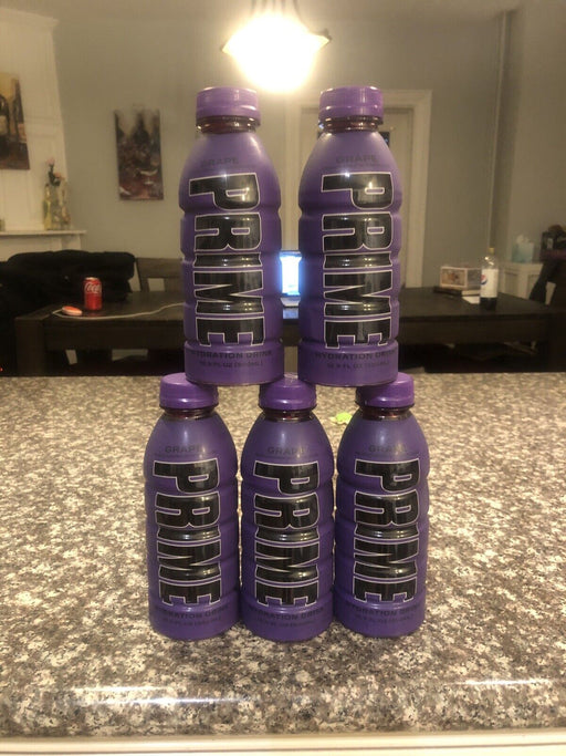 NEW PRIME HYDRATION DRINK GRAPE 🍇 FLAVOR 16.9 OZ LOGAN PAUL KSI WWE 5 PACK