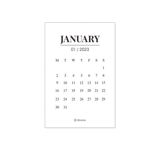 Manual Account 2023 Monthly Calendar Small Card