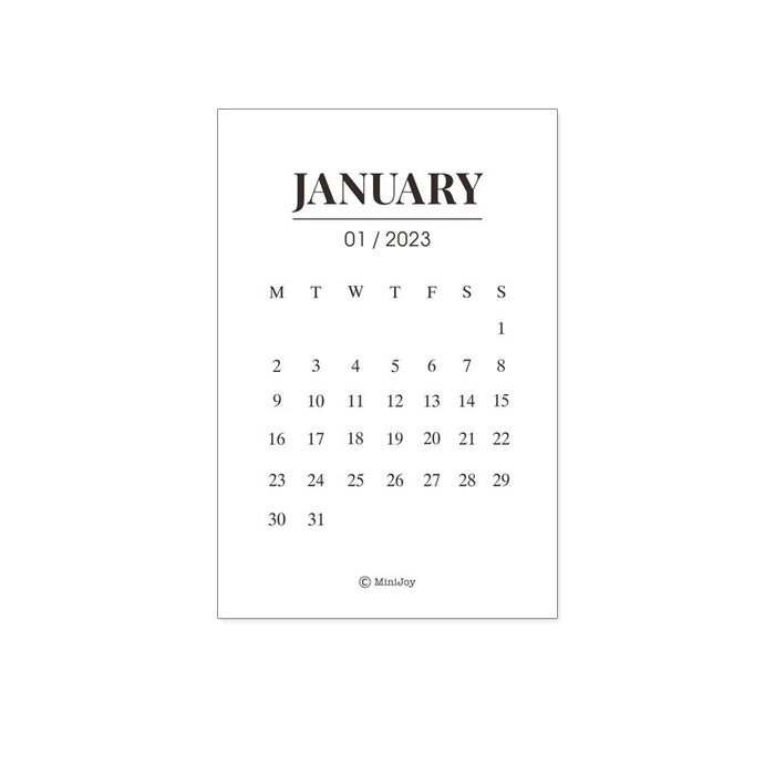 Manual Account 2023 Monthly Calendar Small Card