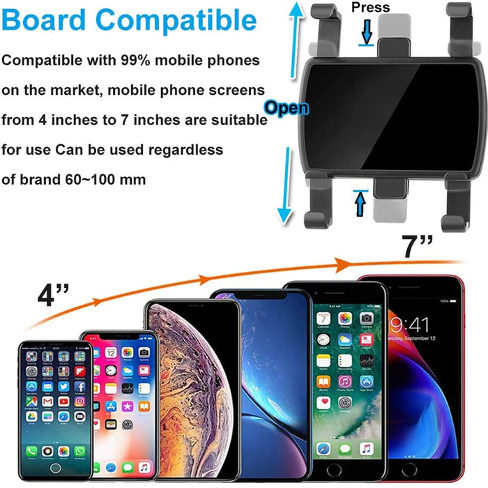Car Phone Mount, Cell Phone Holder for Car 360 Degree Rotation Dashboard Clip Mount Car Phone Stand Compatible for Iphone 11/ 12 Pro Samsung Galaxy