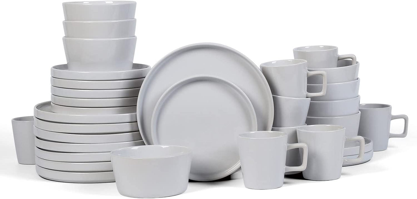 Coupe Dinnerware Set, Service for 8, Black Matte, 32 Piece