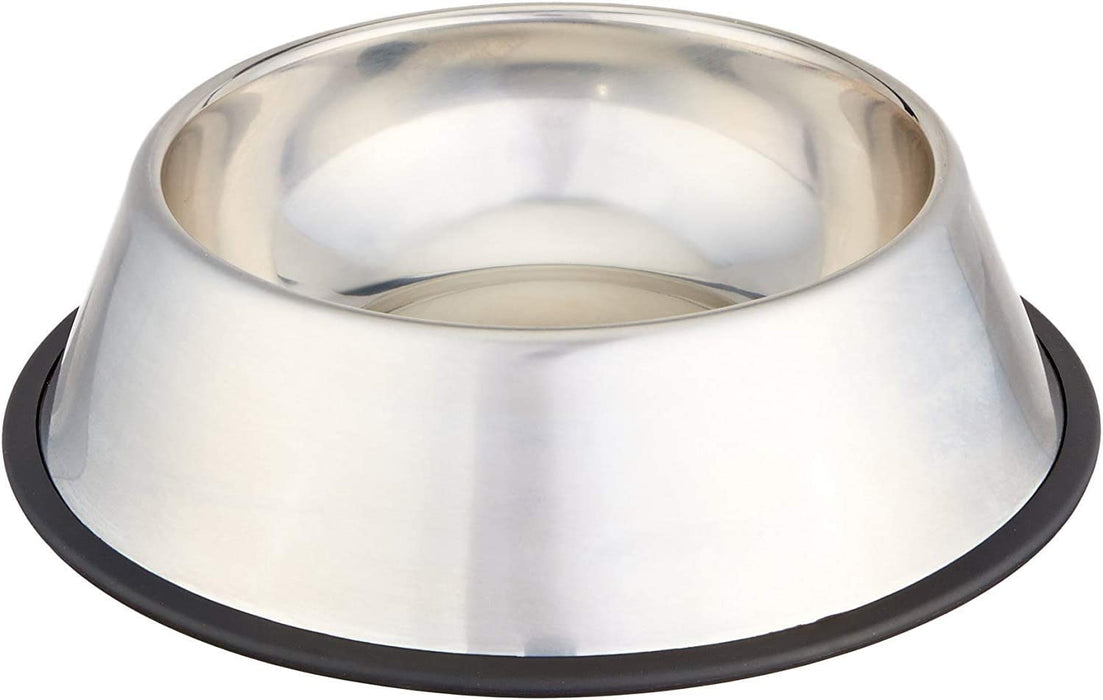 Stainless Steel Pet Dog Water and Food Bowl, Set of 2 (11 X 3 Inches)