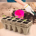 240 Cells Peat Pots Seed Starter Trays, 24 Packs Biodegradable Seedling Pots Germination Trays, Organic Plant Starter Kit with 15 Pcs Plant Labels