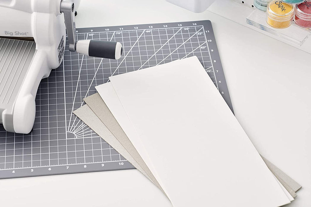Sizzix Surfacez , Mixed Media Board, 10 Pack, Multi Colour, White and Gray