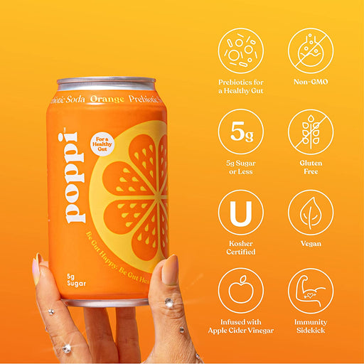 Sparkling Prebiotic Soda W/ Gut Health & Immunity Benefits, Beverages W/ Apple Cider Vinegar, Seltzer Water & Juice, Low Calorie & Low Sugar Drinks, Beach Party Variety Pack, 12Oz (12 Pack) (Packaging May Vary)