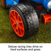 Power Wheels Hot Wheels Racer 12V Ride on and Playset with 5 Hot Wheels Die-Cast Vehicles