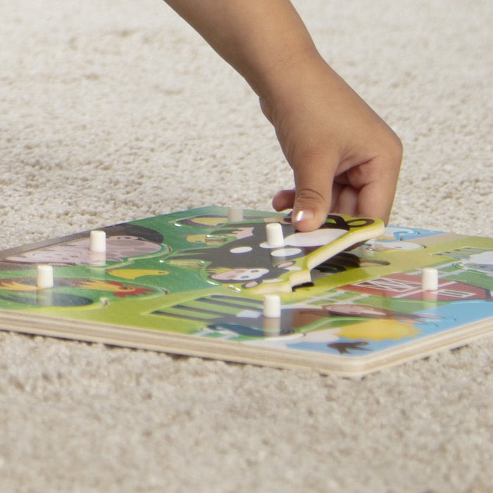Farm Wooden Peg Puzzle (8 Pcs)