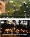 Solar Garden Lights-New Upgraded 4 Pack 8 LED Solar Powered Firefly Lights 4 Pack Solar Firefly Lights Outdoor Waterproof Vibrant Garden Lights for Patio Pathway Decoration, Warm
