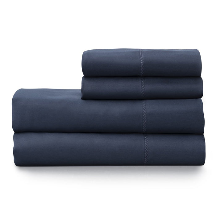 Hotel Style 500 Thread Count Tri-Blend with Lyocell Bed Sheet Set, Full, Blue Cove