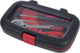 Home Improvement Tool Kit - 15-Piece Household Hand Tools Essentials Set in Durable Plastic Carrying Case for Home, Office, and Car by  (Red)