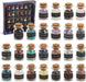 Witchcraft Crystals, 24 Bottles Witch Crystals Chakra Healing Stones Gemstones Chips Bulk Tumbled Gem for Home Decor Meditation Therapy Craft Supplies