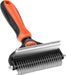 Malsipree Pet Grooming Brush, 2 in 1 Deshedding Tool & Undercoat Rake Dematting Comb for Mats & Tangles Removing, Reduces Shedding up to 95%, Great for Short to Long Hair of Medium Large Dogs