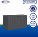 50-Gallon Outdoor Resin Patio Deck Storage Box with Seat, Peppercorn
