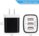 Wall Charger,Charging Blocks,Usb Charger Adapter,3.1A/3Pack Muti Port Fast Charge Station Power Charge Base Plug,Black