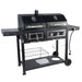 Revoace Dual Fuel Gas & Charcoal Combo Grill, Black with Stainless
