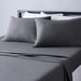 Cotton Jersey Bed Sheet Set 4Pcs - Full, Dark Gray