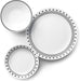 Vitrelle 18-Piece Service for 6 Dinnerware Set, Triple Layer Glass and Chip Resistant, Lightweight round Plates and Bowls Set, City Block