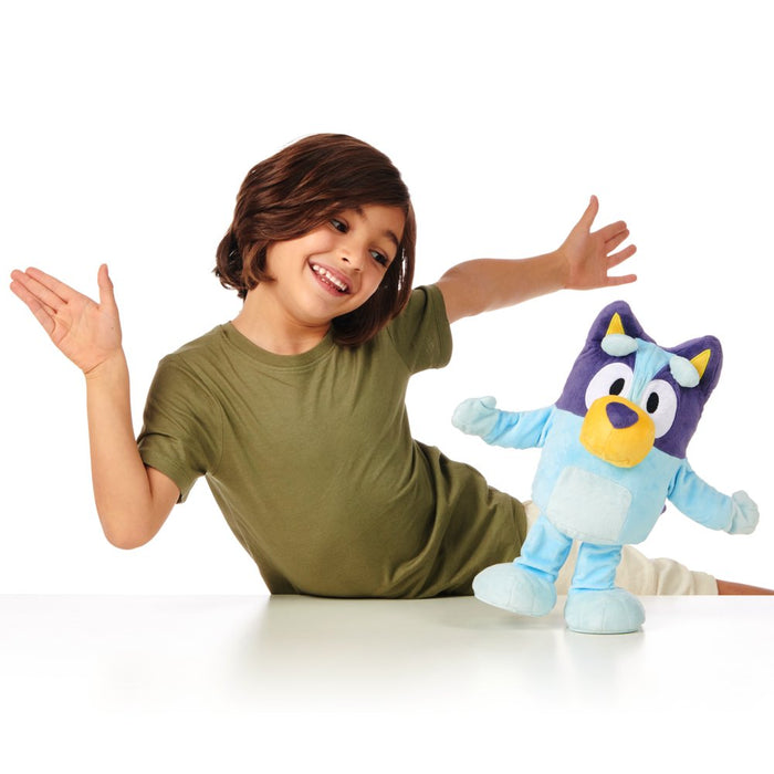 Bluey, Dance and Play 14 Inch Animated Plush with Phrases and Songs, Preschool, Ages 3+