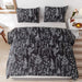 Comforter Set Queen Comforter Set,3 PCS Floral Comforter Set Bedding Sets Queen with Comforter Black Comforter Set Soft Microfiber Bedding Set with 2 Pillow Cases