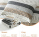 Quilt Queen Size, Queen Quilt Set, Cotton Quilt, Grey Striped Queen Quilt Bedding Set Bedspreads, Reversible Lightweight Quilt Bedspread Set for All Season, 3-Piece