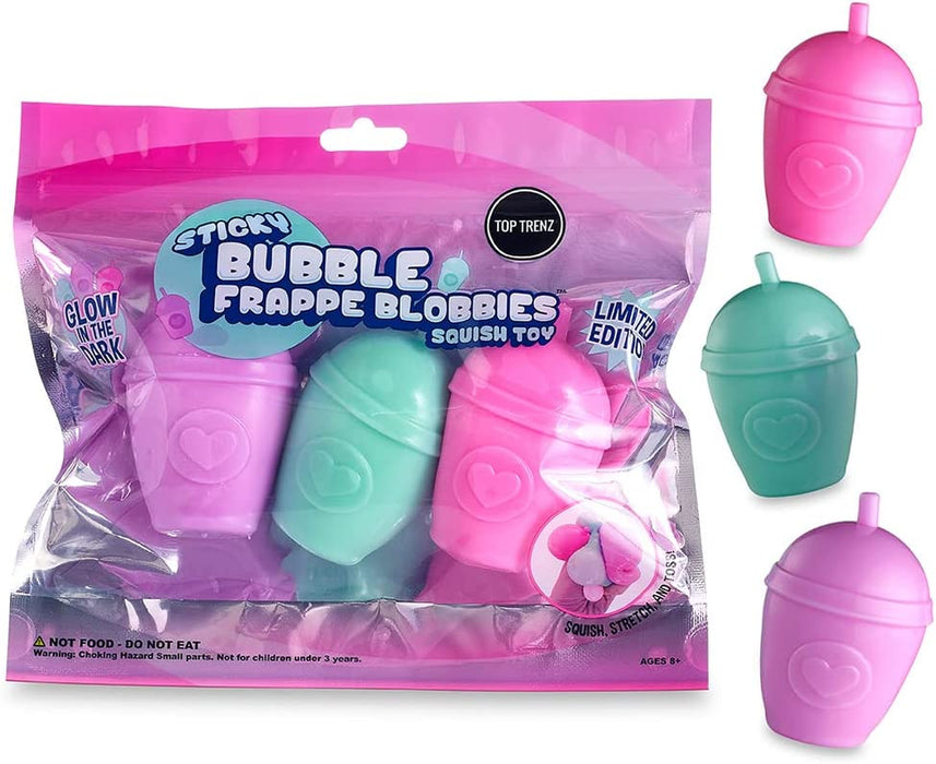 Top Trenz Sticky Bubble Blobbies -Squishy Fidget Toys for Kids. Cool Pack of Toy for Boys & Girls. Small Sensory Ball for Stress Relief. Classroom Fidget Toy, Party Favors & Prizes.(Frappe/Ice Cream)