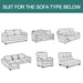 Cotton Geometrical Sofa Cover, Sectional Couch Covers for 2 Cushion Couch Couch Cover Living Room Throws Blankets Sofa Slipcovers, Furniture Protector for Pets (Medium, 71" X 91", White)