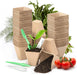 100Pack Peat Pots Planter Nursery Pots Seed Starter Tray for Garden Seedling Organic Eco-Friendly with Plant Labels, 2 Transplant Tools