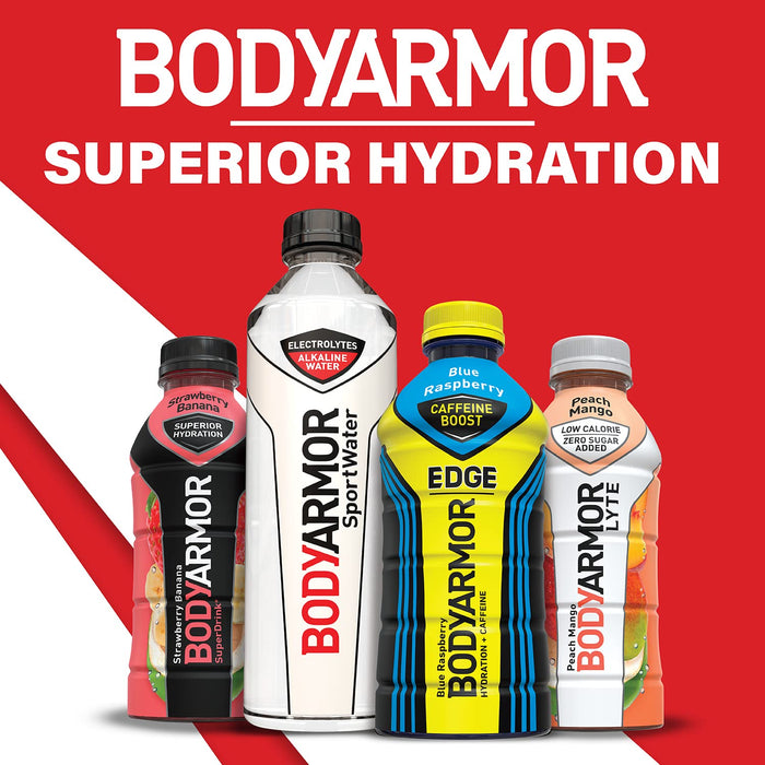 BODYARMOR LYTE Sports Drink Low-Calorie Sports Beverage, Peach Mango, Natural Flavors with Vitamins, Potassium-Packed Electrolytes, Perfect for Athletes, 16 Fl Oz (Pack of 12)