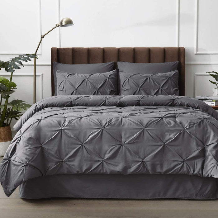 Bedsure Full Size Comforter Sets - Bedding Sets Full 7 Pieces, Bed in a Bag Dark Grey Bed Sets with Comforters, Sheets, Pillowcases & Shams,Adult & Kids Bedding