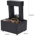 Desktop Fountain, USB LED Indoor Water Fountain Lighted Waterfall Tabletop Fountain with Stones for Office Home Decor