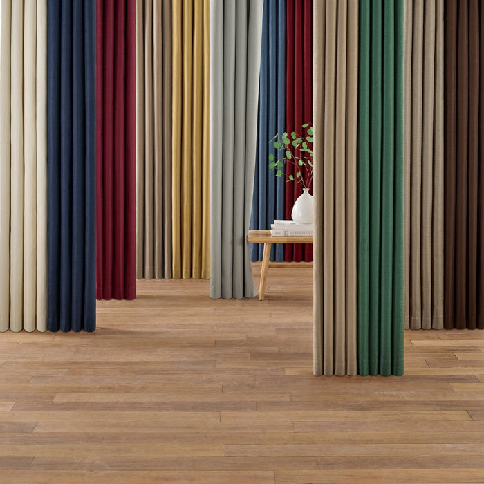 Eclipse Samara Solid Color Blackout Rod Pocket Single Curtain Panel, Espresso, 42 X 54