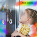 Crystal Suncatchers,  Hanging Crystals Ornament Sun Catcher with Chain, 9 Pack Glass Beads Ball Prisms Pendant Rainbow Maker for Window Home Office Garden Decoration