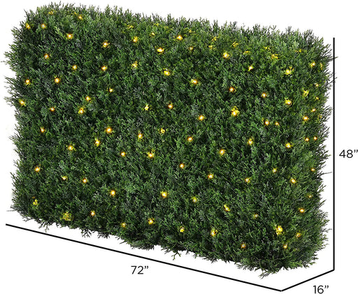 Everyday 72" Cedar Hedge - UV Resistant Home Decor - Indoor Outdoor Fuax Patio Hedge - Maintenance Free