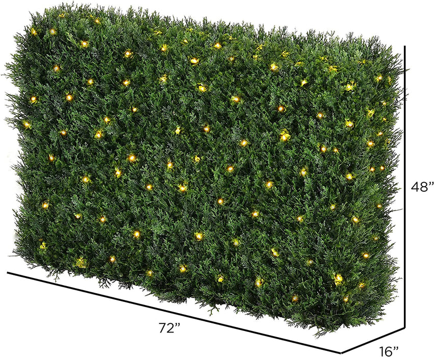 Everyday 72" Cedar Hedge - UV Resistant Home Decor - Indoor Outdoor Fuax Patio Hedge - Maintenance Free