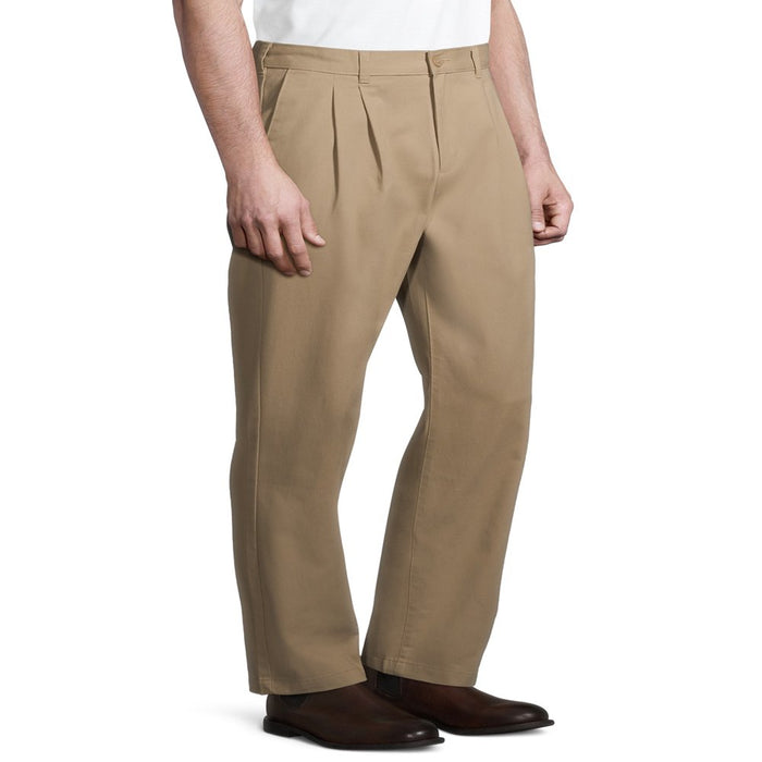 George Big Men'S Pleated Front Wrinkle Resistant Pants