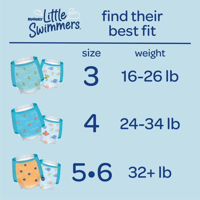 Huggies Little Swimmers Swim Diapers, Size 5-6, 17 Ct