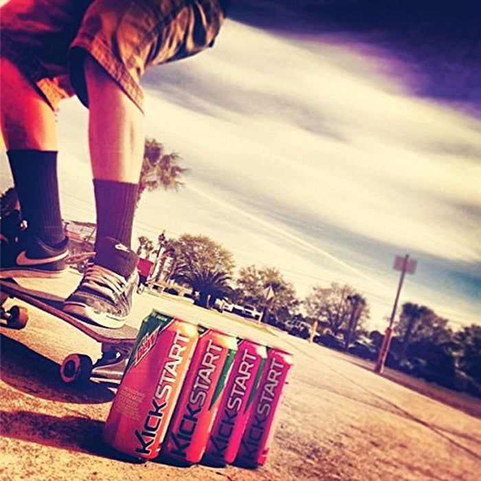 Mountain Dew Kickstart, Orange Citrus, 92Mg Caffeine, Vitamins B & C, 80 Calories, 5% Juice, 16 Fl Oz (12 Count)