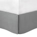 Comfort Spaces Cavoy Faux Silk 5-Piece Tufted Gray Comforter Set with Bed Skirt and Decorative Pillow, Queen